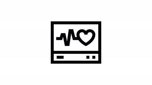 heart rate line icon animation