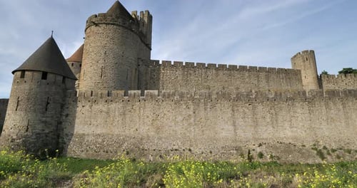 Carcassonne, the biggest castle fortress in europe, Aude department, France