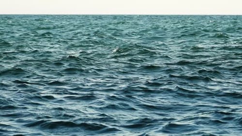 Deep Blue Ocean Waves Rhythmical Movement Relaxing Nature Water Soundscape Ambience
