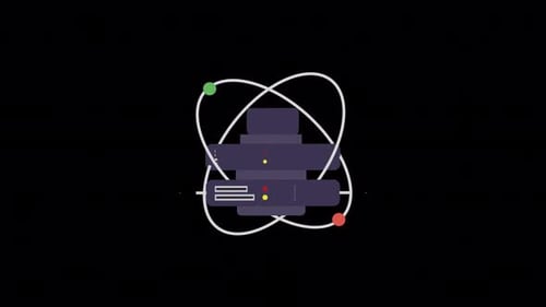 Flat Design Server Network Connection Animation