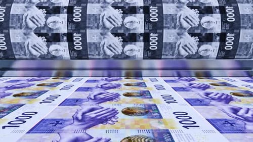 Realistic Printing of Swiss 1000 Franc Banknotes