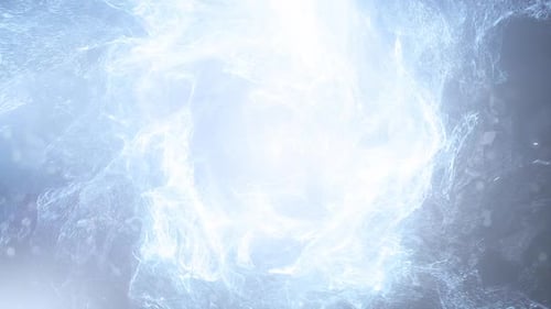 Winter Intro Opener Explosion Frost Circle With Blue Glow And Ice Swirl