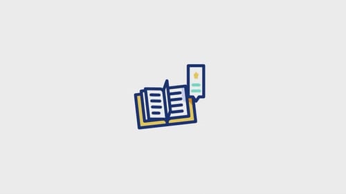 Animiertes Symbol für Buchbesprechung