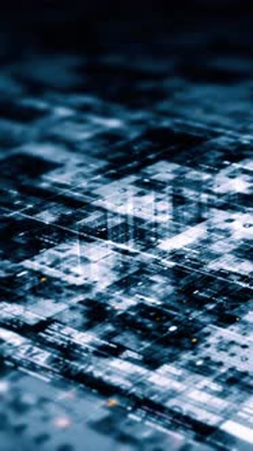Futuristic Screen Display Data Matrix Simulation Background 17