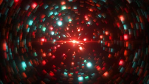 Digital Si-fi Hyperspace Jump Energy Time Travel Concept, Energy Space Tunnel With Sun, Flying In Sp