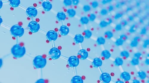 Animated Molecular Network Background for Science and Technology