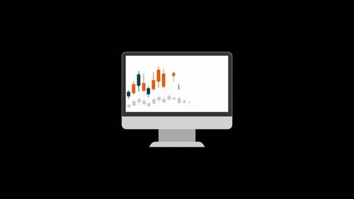 Monitor Reveals Animated Candlestick Chart