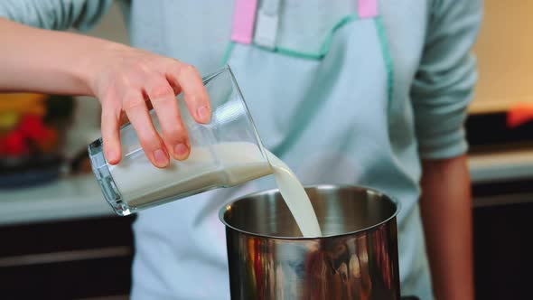 Pouring Milk Into an Iron Ladle, Food Stock Footage ft. kitchen & pour ...