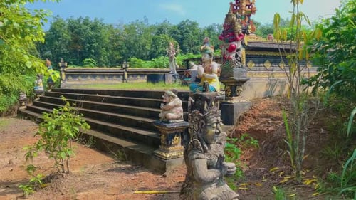 Balinese Shrine in Tropical Setting