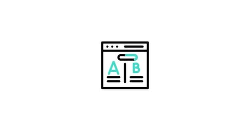 Animiertes Ab-Testsymbol