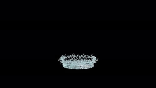 3d water splash transparent isolated on black background. 3d render illustration