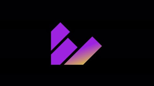 Collection d'aspects : animation colorée et inclinée du tiers inférieur avec de larges lignes s'élevant depuis le coin