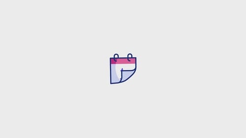 Animated Calendar Icon with Flipping Pages