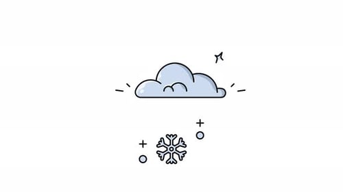 snowing icon animation motion graphic illustration design video