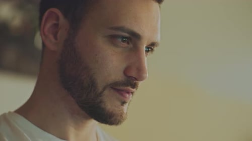 Close Up of Young Adult Indoors