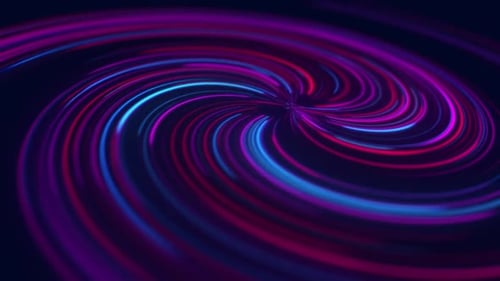 Abstract Neon Light Trails Swirl Background