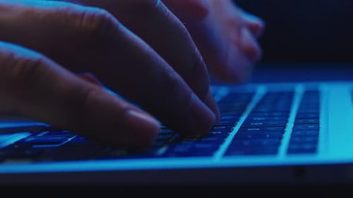 Man Working with Chat Gpt Bot AI Online Connecting with AI and Using a Chat GPT IT Engineer Software