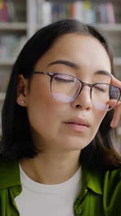 Cheerful Asian Teacher Conducts Online English Classes