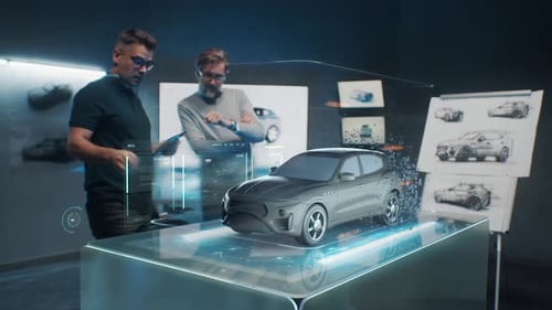 Two Development Engineers Doing an Aerodynamics Test