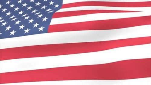 Seamless Waving United States Flag Animation Background