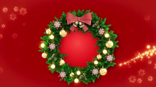 Christmas Wreath with Twinkling Lights and Festive Glitter Reveal