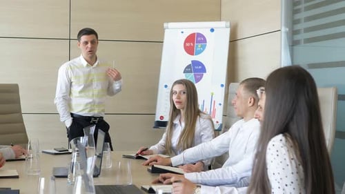 Business Team Meeting in Modern Boardroom