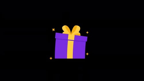 Gift Box. Reward, Bonus, Present, and Celebration Concept Animation Video - Transparent