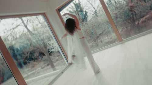 Contemporary Dancer in a Studio