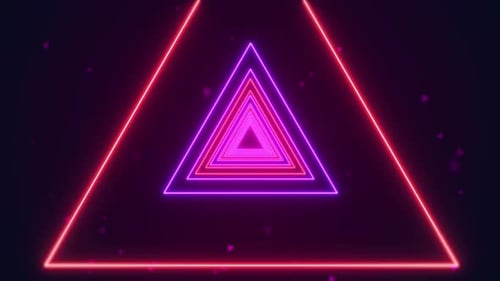 Zufälliger dreieckiger Weltraumtunnel Hellrosa Neon