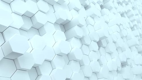 Animación 4k de fondo blanco abstracto de panal