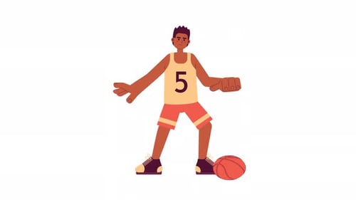 Animierter Basketballspieler