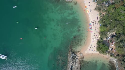 Tourist Beach on Phuket Island in Thailand