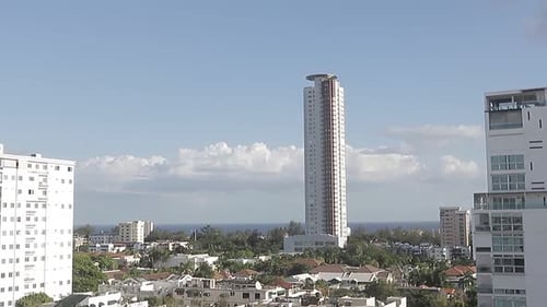 Santo Domingo, República Dominicana - 9 de dezembro de 2021 - vista da cidade de Santo Domingo ao fundo