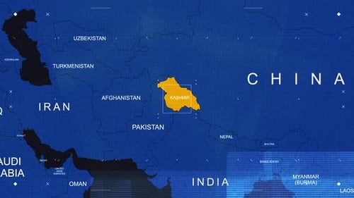 Digital World Map Zoom with Glitch Effects