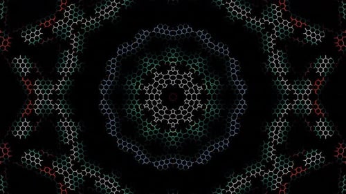 Animated Geometric Hexagon Grid Background Loop