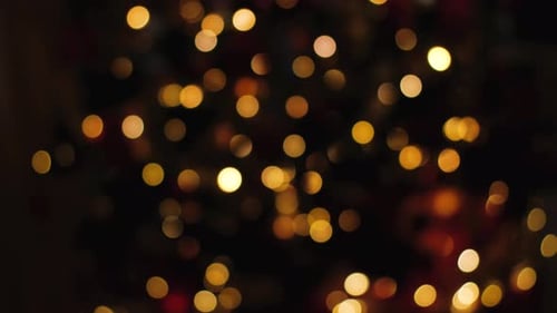 Festive Golden Lights Blurred Background