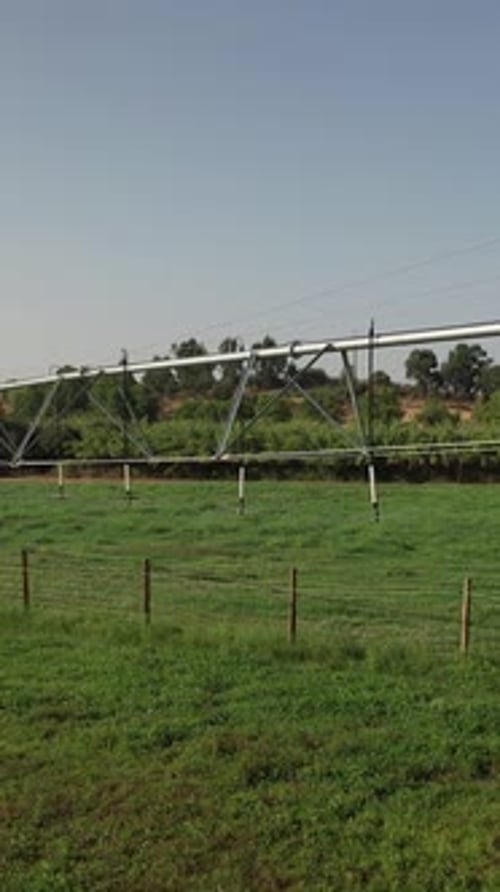 Aerial View Irrigation Field System