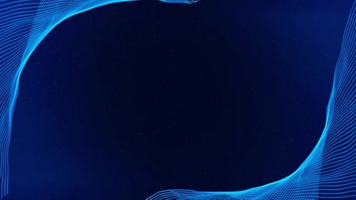 Abstract Digital Circles of Particles Frame Noise Futuristic Circular Sound Wave