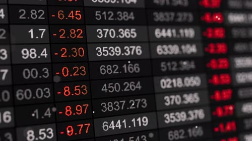 Animated Digital Financial Data Display Background