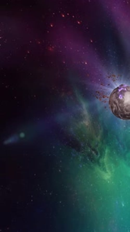 Vertical Video Stunning CG Animation of Space