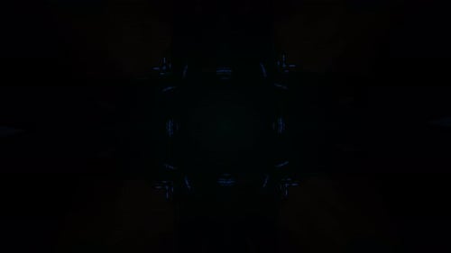 Rhythmic Neon Lights with Spinning Geometric Patterns in an Abstract Loop