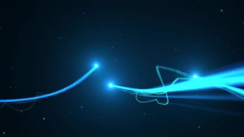 Dynamic Background Animation Featuring Three Neon Blue Lightning Flashes