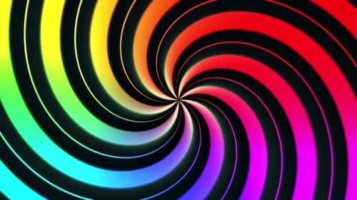 Rainbow Spiral Hypnotic Background Motion Graphic