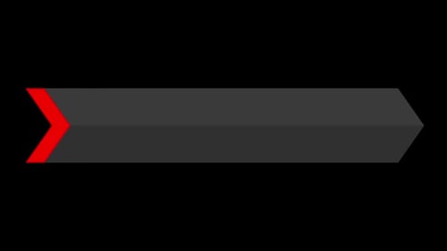 Creator Collection: Dark colored lower third animation with a double lined arrow shape