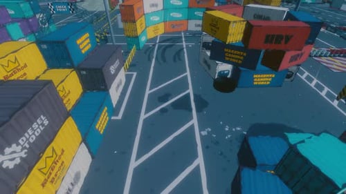 Frachtcontainer von Raining Dockyard