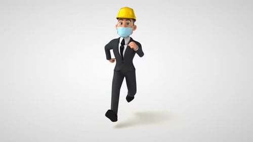 Lustiger Cartoon-Architekt