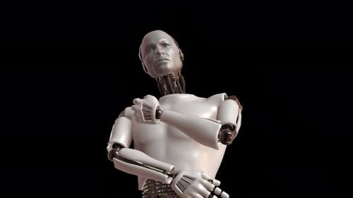 Android Robot Think