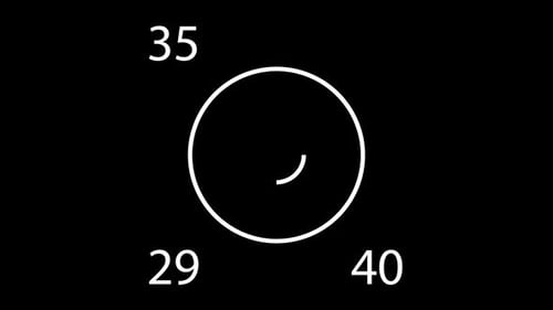 Nano Colleción: elemento animado de un icono blanco de rastreo de red circular con números cambiantes activados