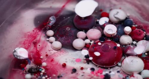 Mezcla artística acrílica de emulsión de burbujas de pintura colorida