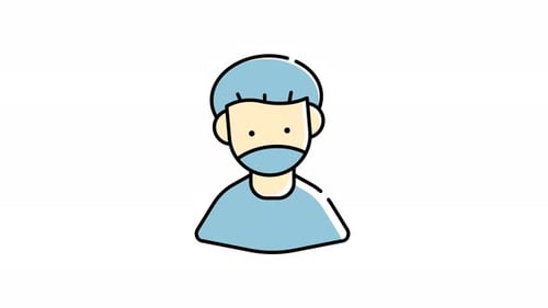 Animated Medical Professional Icon with Subtle Breathing Motion